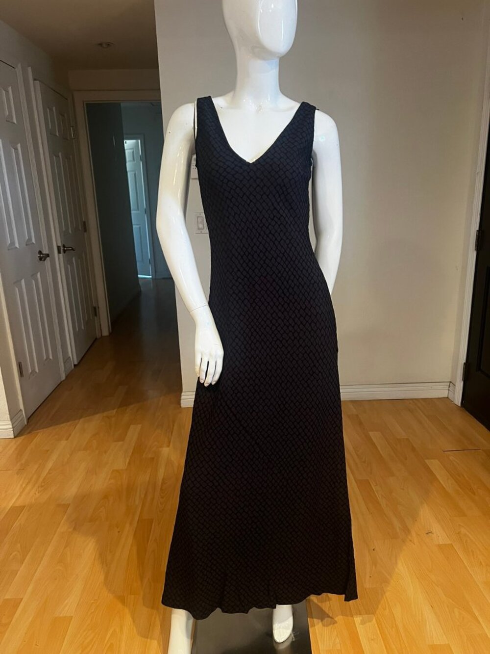 Y2K 90'S VINTAGE JESSICA MCCLINTOCK CHECKERED GRUNGE BOHO MAXI DRESS SZ 4
